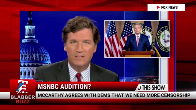 McCarthy Agrees With Dems That We Need More Censorship