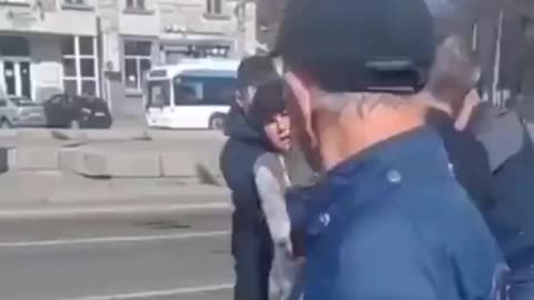 Woman Wrapped To Tree For Stealing & Looting Ukraine Russia