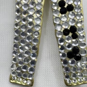 Handmade 18KGP Shiny Jeans Brooch (2” x 1”). Made with Swarovski Crystal. Gift