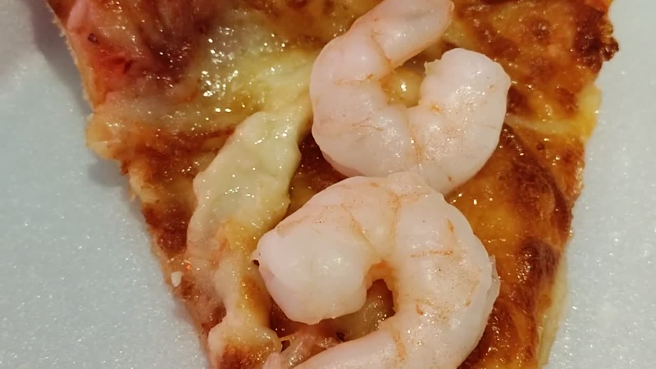 Eating Pizza With Shrimp On It, Wayne County, MI, 9/7/23