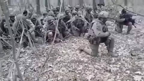 Spetsnaz Commander Praying For His Guys Before Assault on Ukrainian positions.