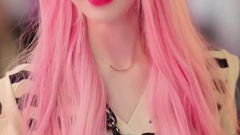 Pink hair hot girl