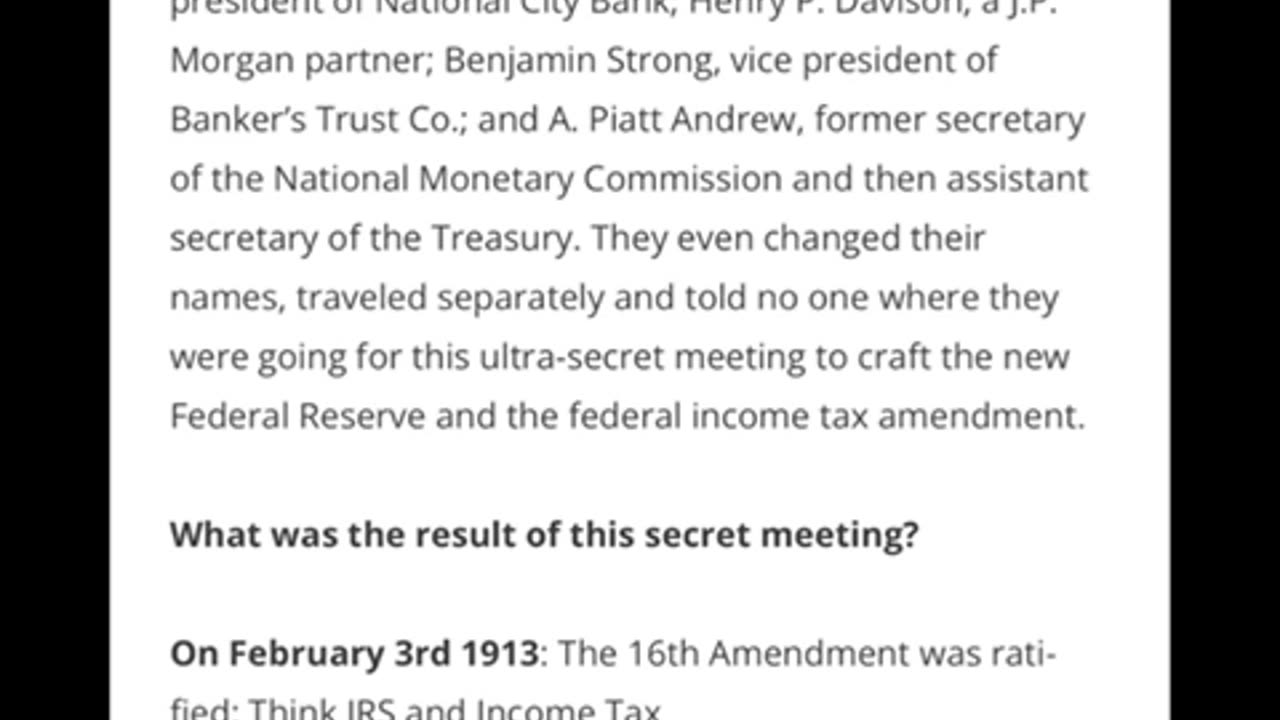 The federal reserve act and the 16th amendment were illegally passed and unconstitutional.