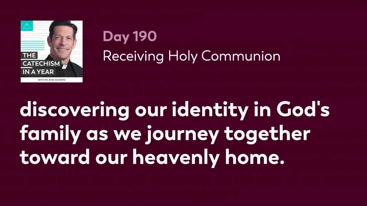 Day 190: Receiving Holy Communion — The Catechism in a Year (with Fr. Mike Schmitz)