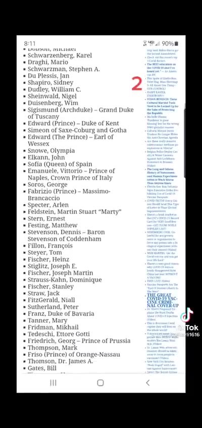 An Iluminati whistleblower had leaked a list of alleged 300 Iluminati members.