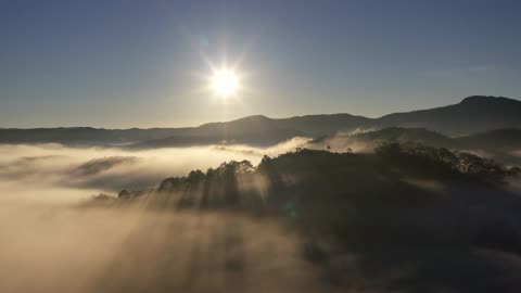 Fog clouds in Mountains