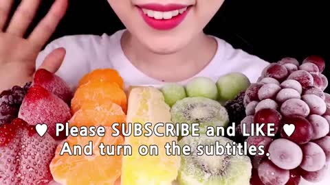 asmr, fresh fruit mukbang