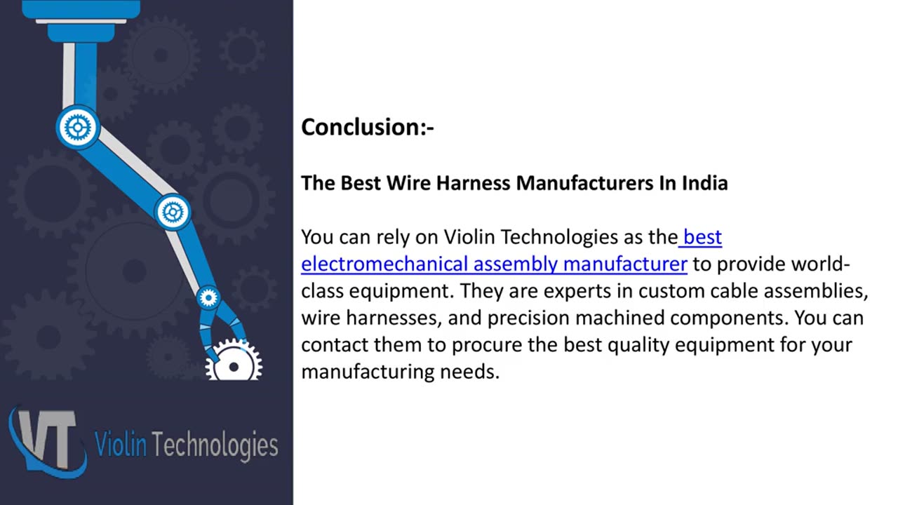 Wire Harness Manufacturing company in india | Cable Assembles