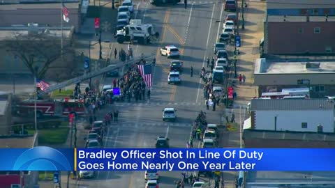 A hero's welcome home for Bradley officer shot in line of duty