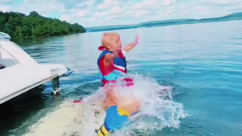 Little cute kids trying to swim.Amazing, Watch Till End.