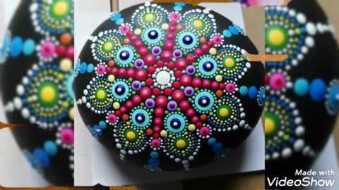 35+ Super Colorful Flower Painted Rocks For Inspiration