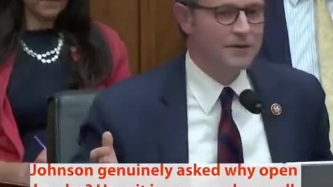 Mike Johnson exposing why the border has been left open