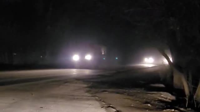 Dozens of Russian tanks and artillery pieces being moved to Donetsk tonight.
