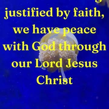 Therefore being justified by faith, we have peace with God through our Lord Jesus Christ