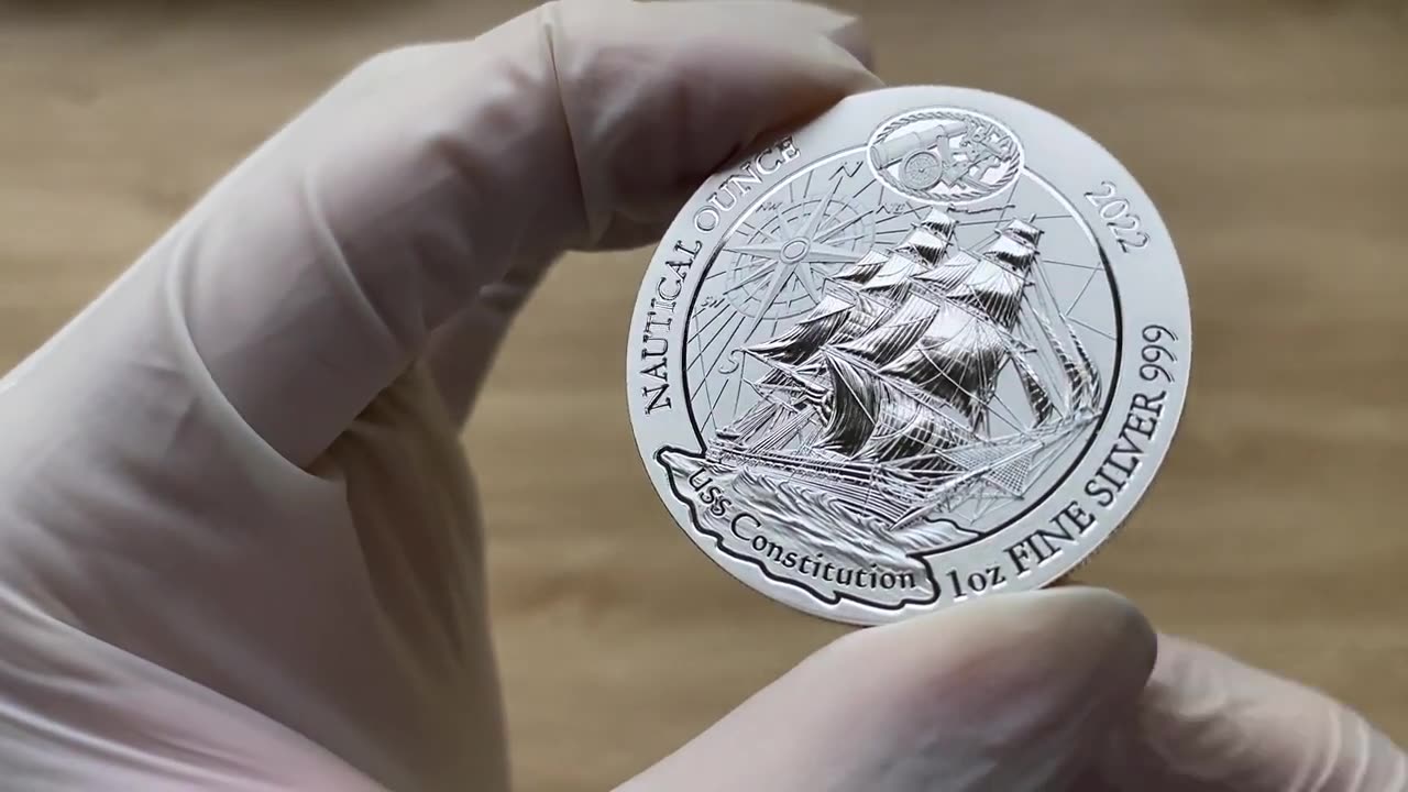 USS CONSTITUTION NAUTICAL OUNCE 2022 1 OZ SILVER PROOF COIN – RWANDA