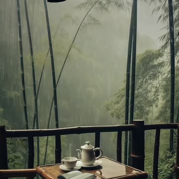 Rain day in the tropical jungle