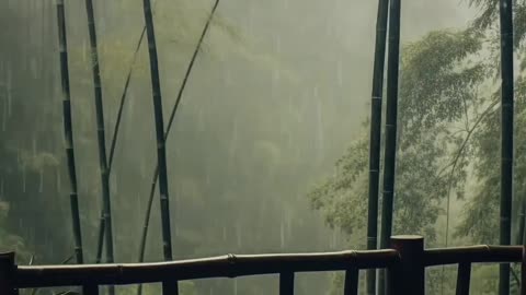 Rain day in the tropical jungle