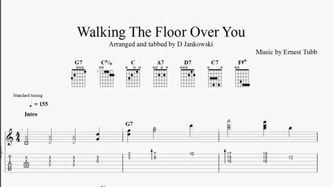 How to play Walking The Floor Over You on guitar