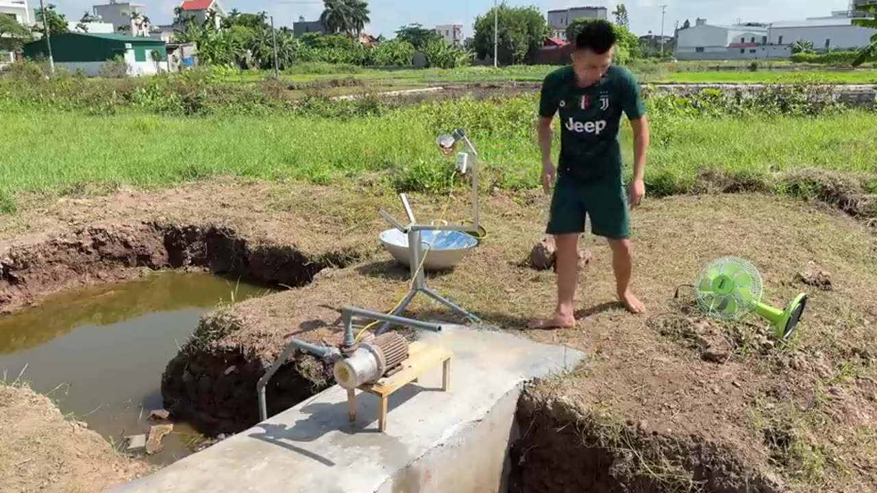 solar generator from a mirror pan wok