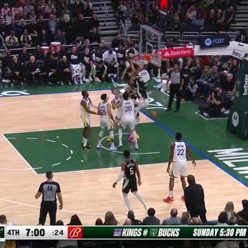 NBA - Andre Jackson crashes the boards for the putback slam 💥 Warriors-Bucks