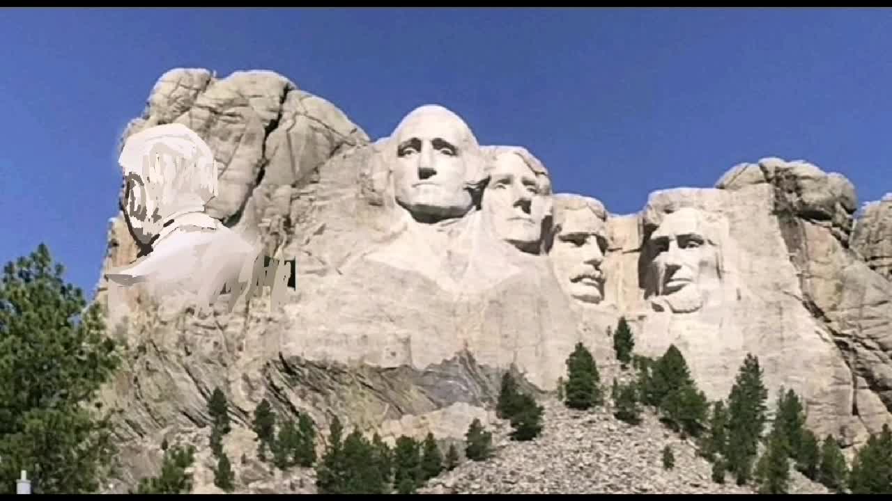 Joe Bribe'n head on left of mt. Rushmore