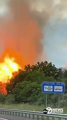 DEVELOPING! PIPELINE EXPLOSION ALONG THE I-81 IN STRASBURG, VIRGINIA THIS MORNING