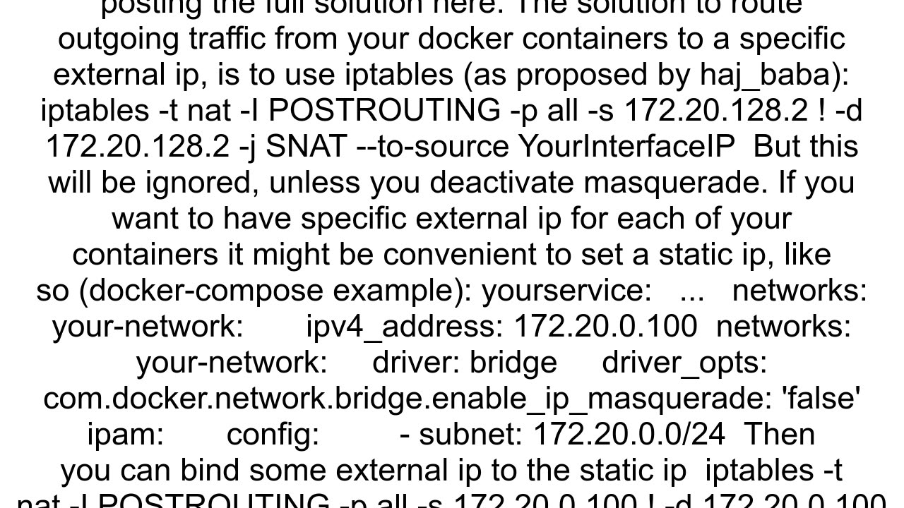 How could I bind docker container to specific external interface