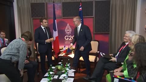 In Bali, France's Macron meets Australian PM Anthony Albanese