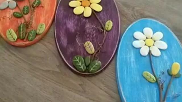 pebble art/simple creative stone craft decoration