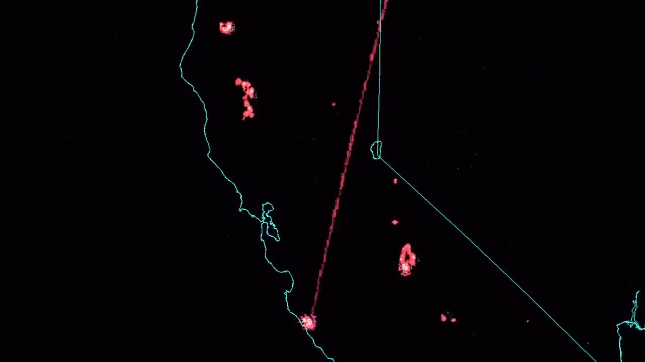 Infrared Map Showing Laser Guided Attacks