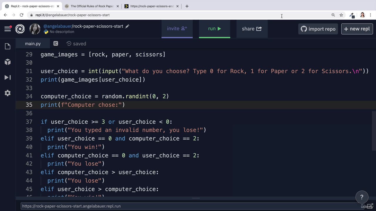 Day-4 Part-46-Project_ Rock Paper Scissors-Learn Python