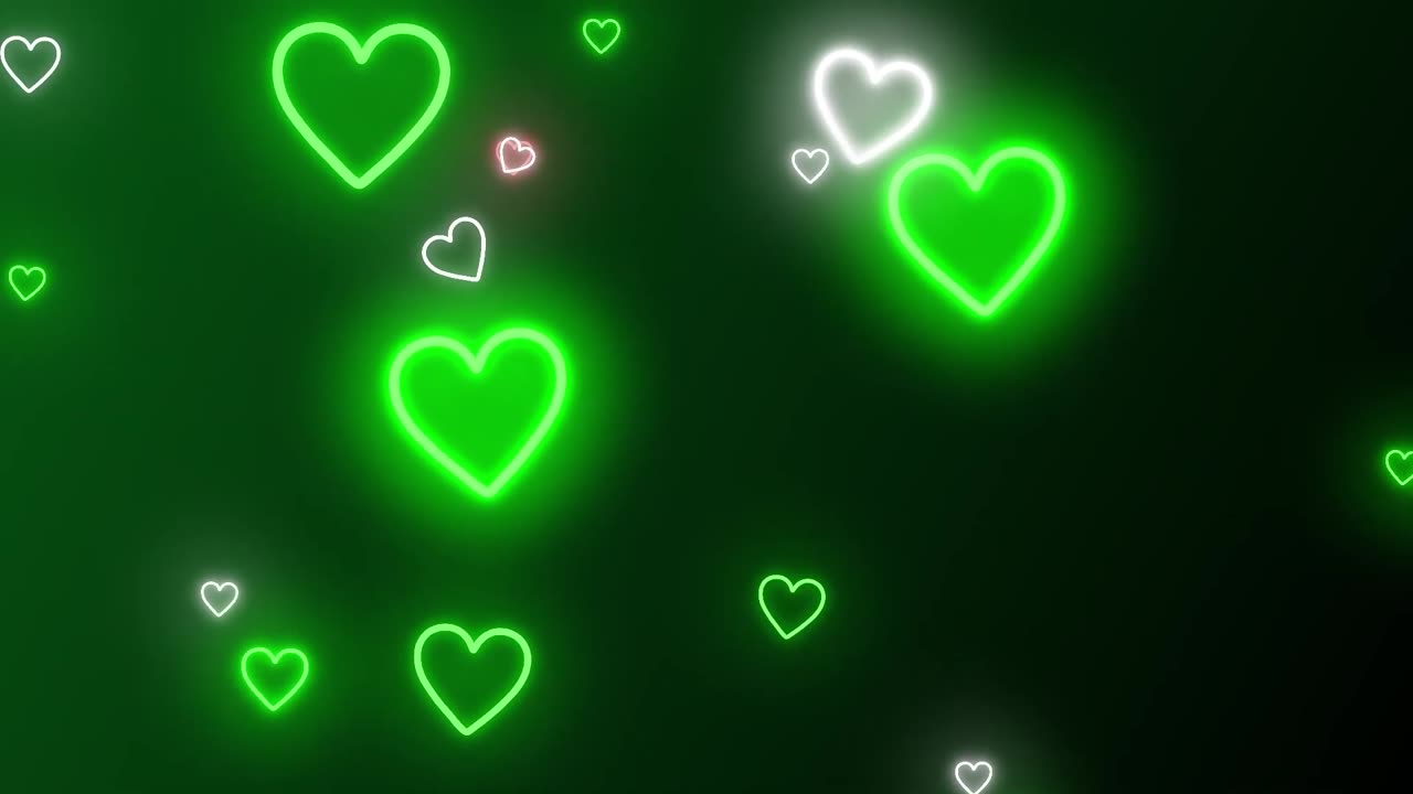 1179. Green heart loop abstract background 💚