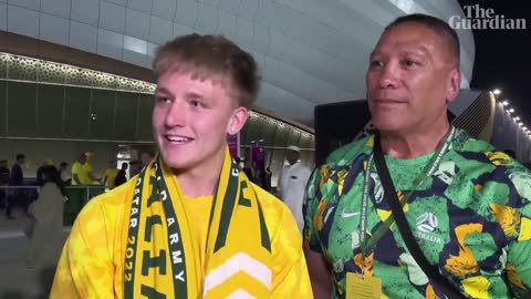 'Unbelievable': emotional celebrations from Australian fans after win in Qatar