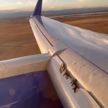 A United flight - Wing damaged Feb 21, 2024