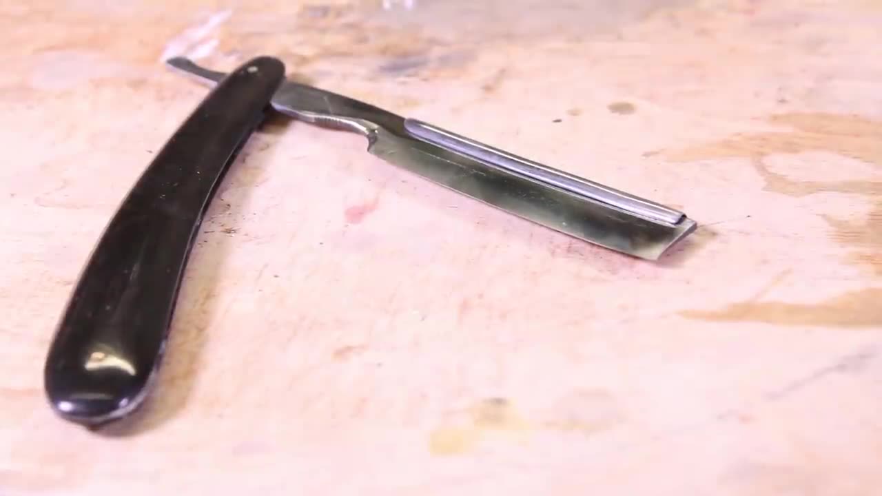 Restoring rusty old straight razor --- AF invention