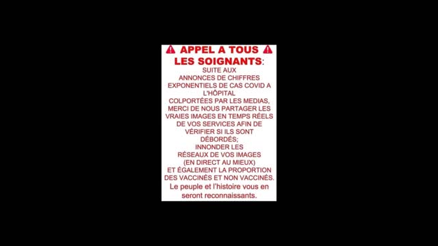 appel a tout les soignants