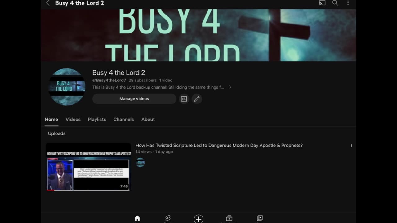 Busy 4 the Lord 2 (Back up Channel)