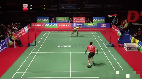 Video of badminton men's singles match