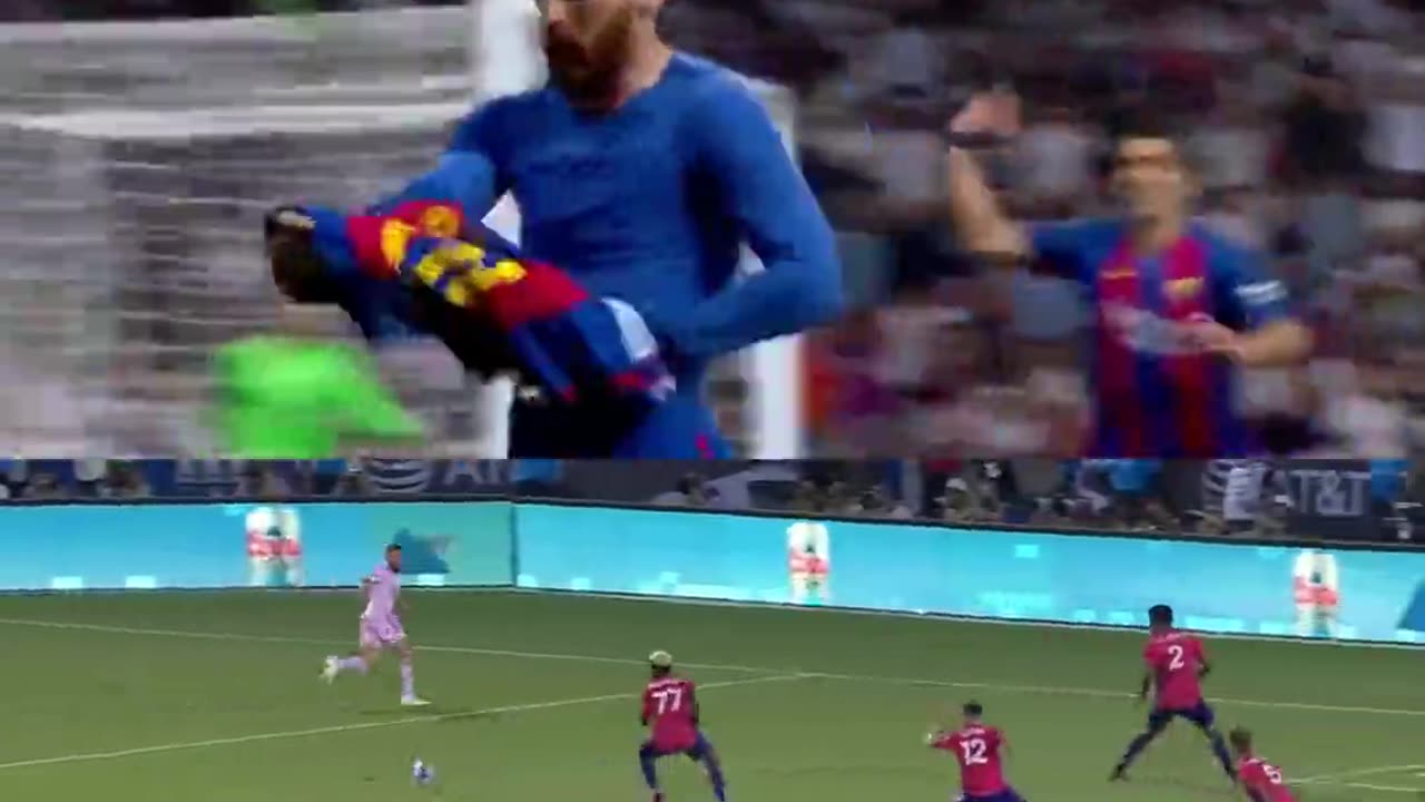 The similarity of last night's goal of Lionel Messi