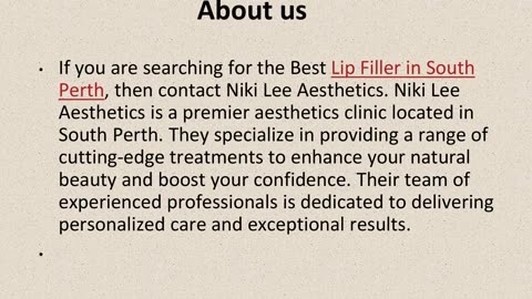 Get The Best Lip Filler in South Perth.