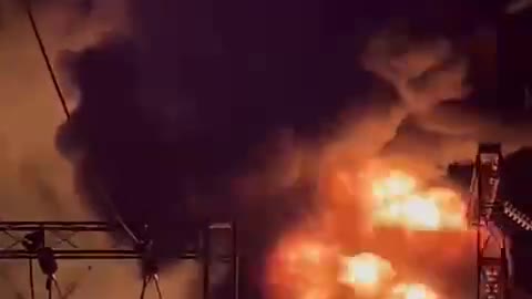 The CHP-5 power station burning