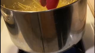 PASTA INTO BOILING WATER! SATISFYING