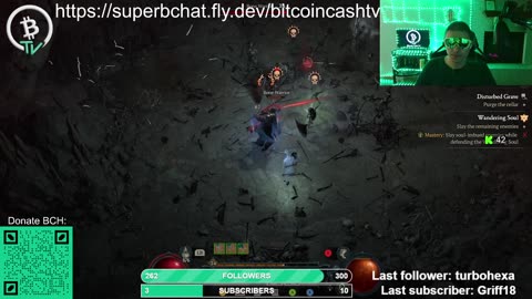 #Cashrain is LIVE! Join the show to win #BitcoinCash while playing Diablo 4 every 30 minutes.