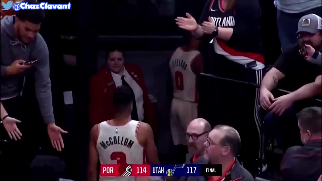 Damian Lillard - Fight Ref after Missed Goaltend Call Costs Blazers