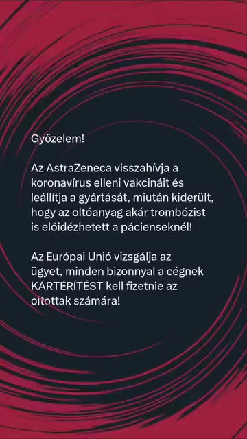 Az AstraZeneca világszerte visszavonja a Covid-19 vakcinát / 2024.05.08.