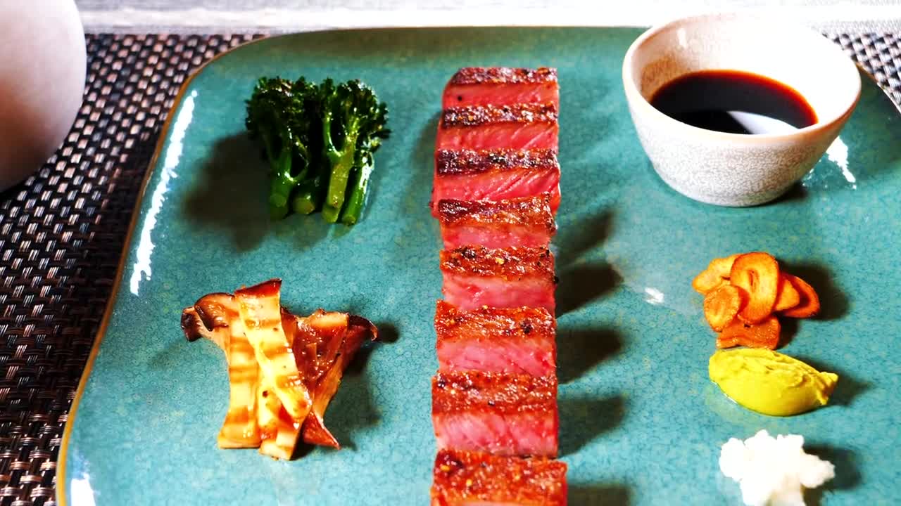 A5 Top of the line Kobe Wagyu Snowflake, with a mouth-watering aroma of sizzling steak