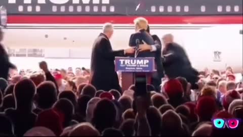 Trump Gets" Attacked" by a Protestor During Speech