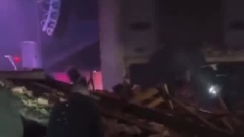 Roof collapses during the concert at the Apollo Theater in Belvidere, Illinois.