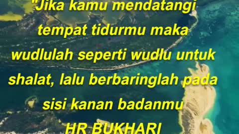 "Jika kamu mendatangi tempat tidurmu maka wudlulah seperti wudlu untuk shalat,