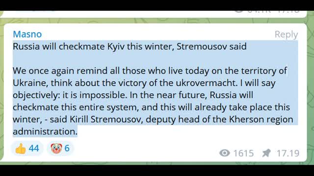 "But but, our brothers in Kiev -- and think about the future negotiations, better to not escalate."